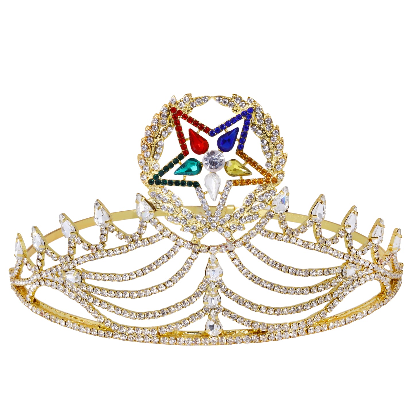 Free Masonic O.E.S Grand Matron Crown – Gold Tone with Hand-Polished Finish