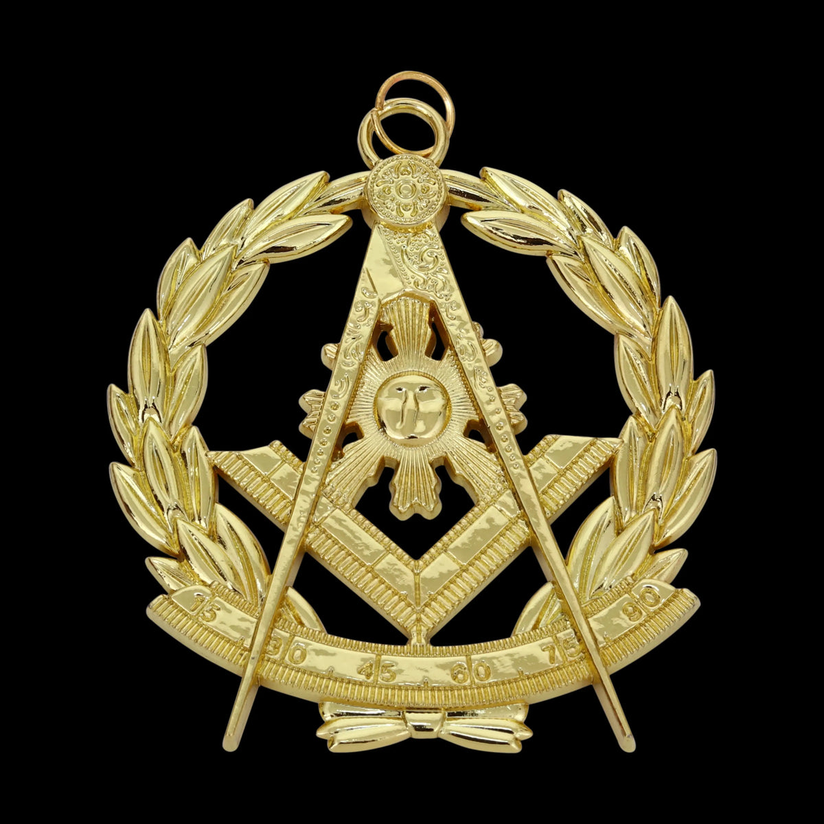 Grand Past Master Masonic Chain Collar Jewel – Gold Freemason Regalia (GPM/GPMS) Masonic Hub