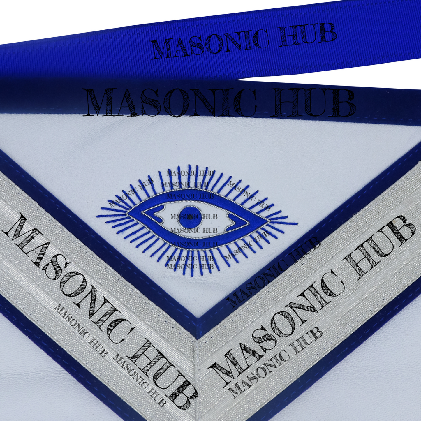 Master Mason 100% Lambskin Masonic Apron with Blue Wreath – Freemason Regalia