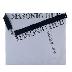 Masonic Past Master Tools Apron - Lambskin & Silk Threads - Hand Embroidered My Store