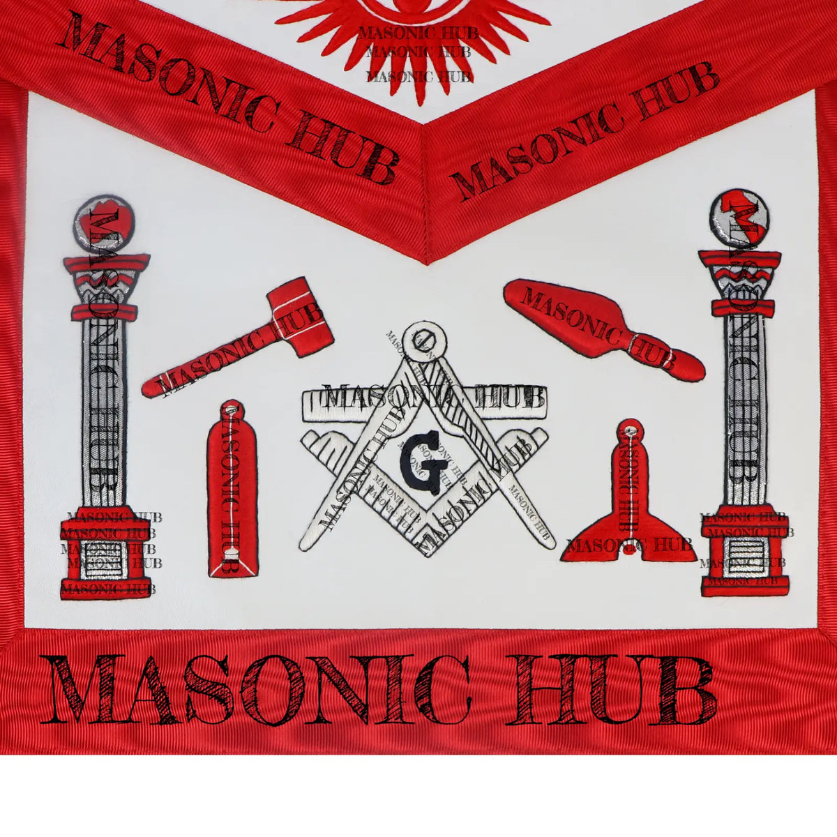 Masonic Master Mason Apron - Handcrafted 100% Lambskin - Working Tools Design My Store