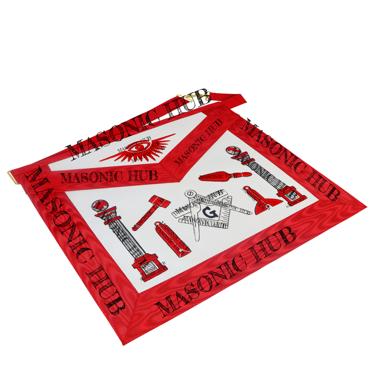Masonic Master Mason Apron - Handcrafted 100% Lambskin - Working Tools Design