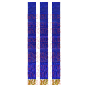 Masonic Bible Markers – Hand-Embroidered Royal Blue Ribbon with Gold Bullion Threads Masonic Hub