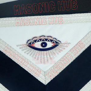 Masonic Past Master Mason Lambskin Apron – Handcrafted with Bullion Embroidery Masonic Hub