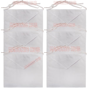 Masonic Hub White Duck Cotton Entered Apprentice Apron – 14"x16" | Adjustable Belt Regalia Masonic Hub