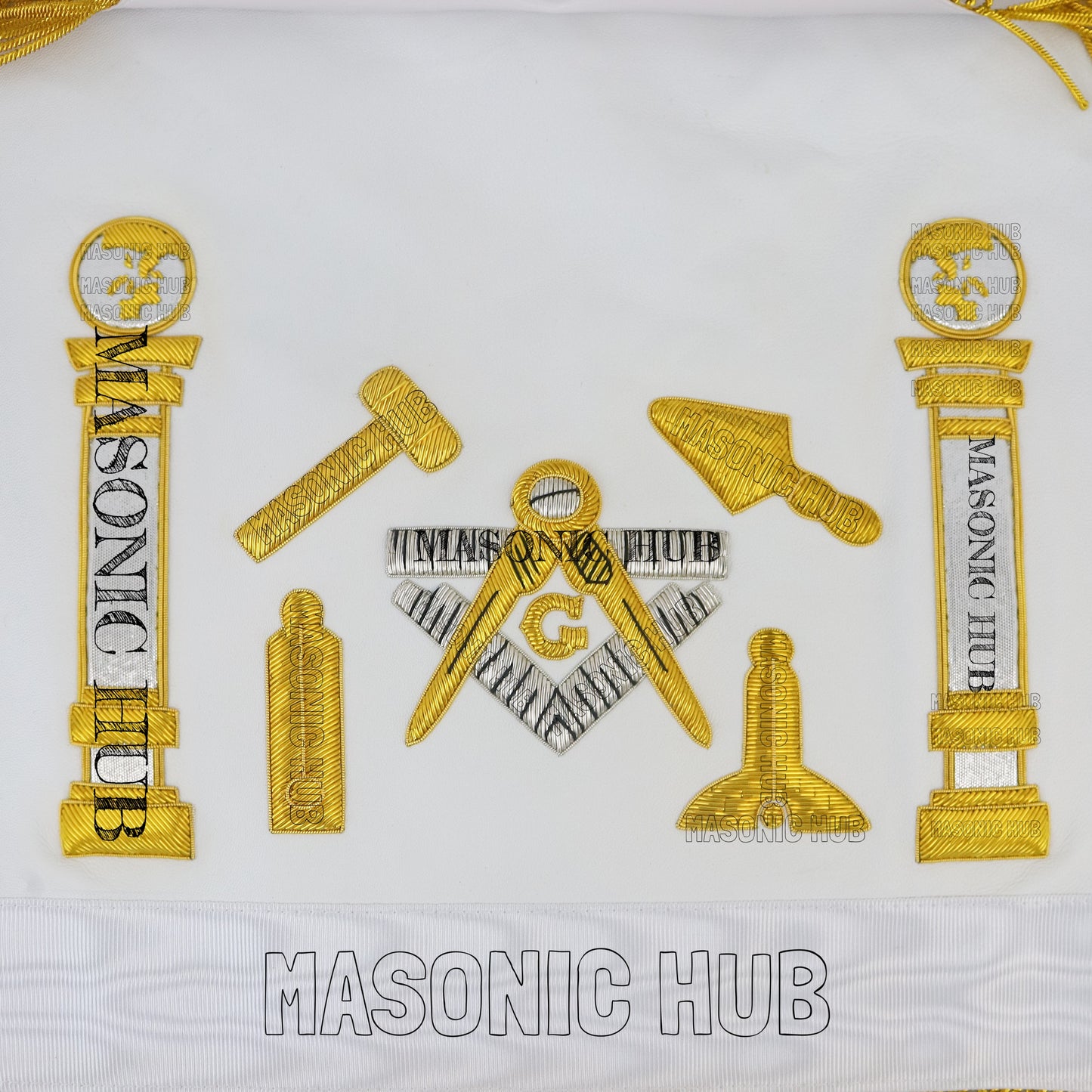Masonic Master Mason Working Tools Apron