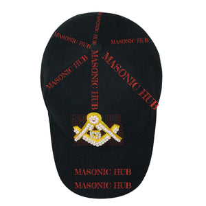 Handmade Masonic Compass & Square Baseball Cap – Bullion Embroidery - Rhinestone My Store