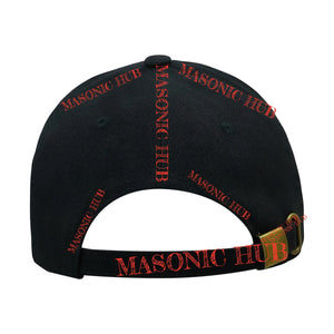Handmade Masonic Compass & Square Baseball Cap – Bullion Embroidery - Rhinestone My Store