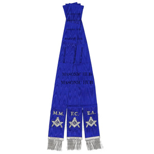Masonic Bible Markers – Hand-Embroidered Royal Blue Ribbon with Silver Bullion Threads Masonic Hub