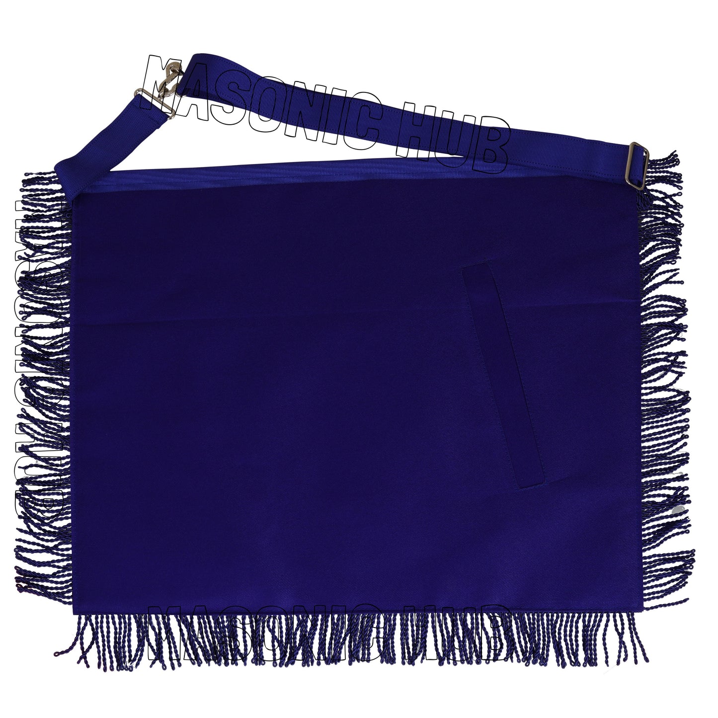Handcrafted Lambskin Masonic Master Mason Apron with Blue Fringe