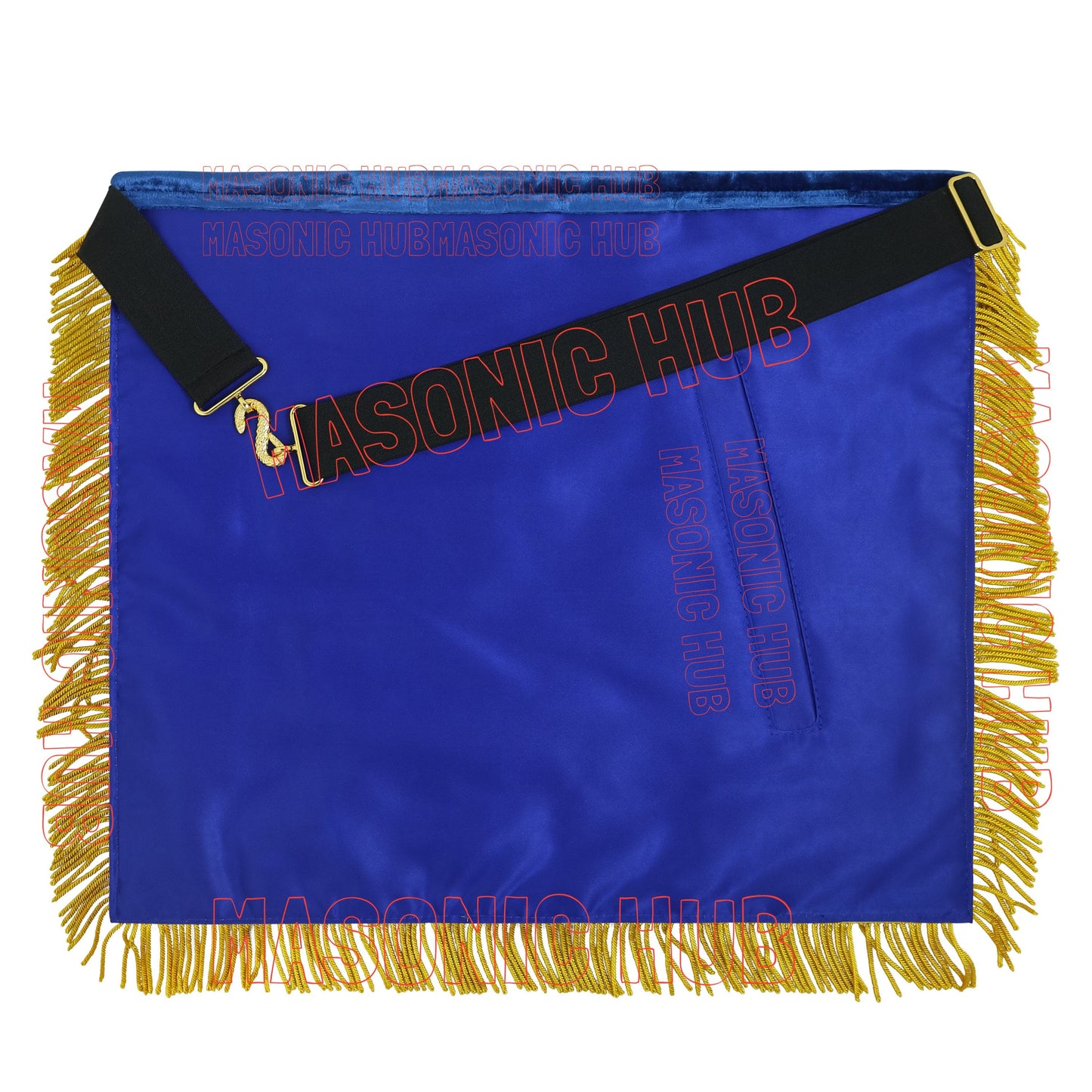 Gold Hand Bullion Past Master Embroidery 100% Lambskin Aprons Past Master- GOLD FRINGE