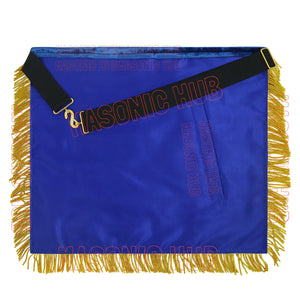 Gold Hand Bullion Past Master Embroidery 100% Lambskin Aprons Past Master- GOLD FRINGE My Store
