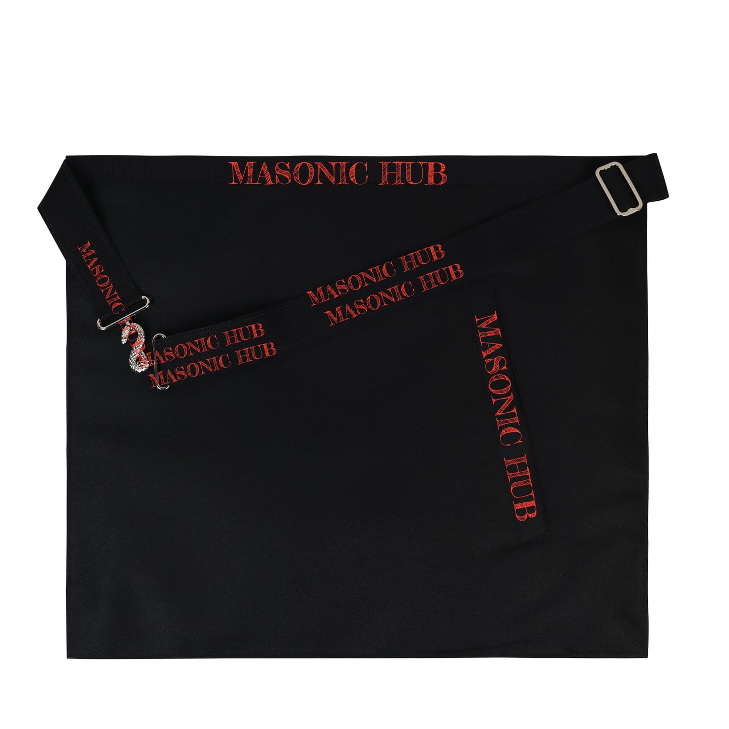 Handmade Masonic Funeral Apron – Lambskin & Silk Embroidery – Blue Lodge Officer