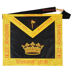 Grand Tiler of Solomon Masonic Apron - 100% Lambskin, Hand-Embroidered Gold Bullion AMD Regalia Masonic Hub