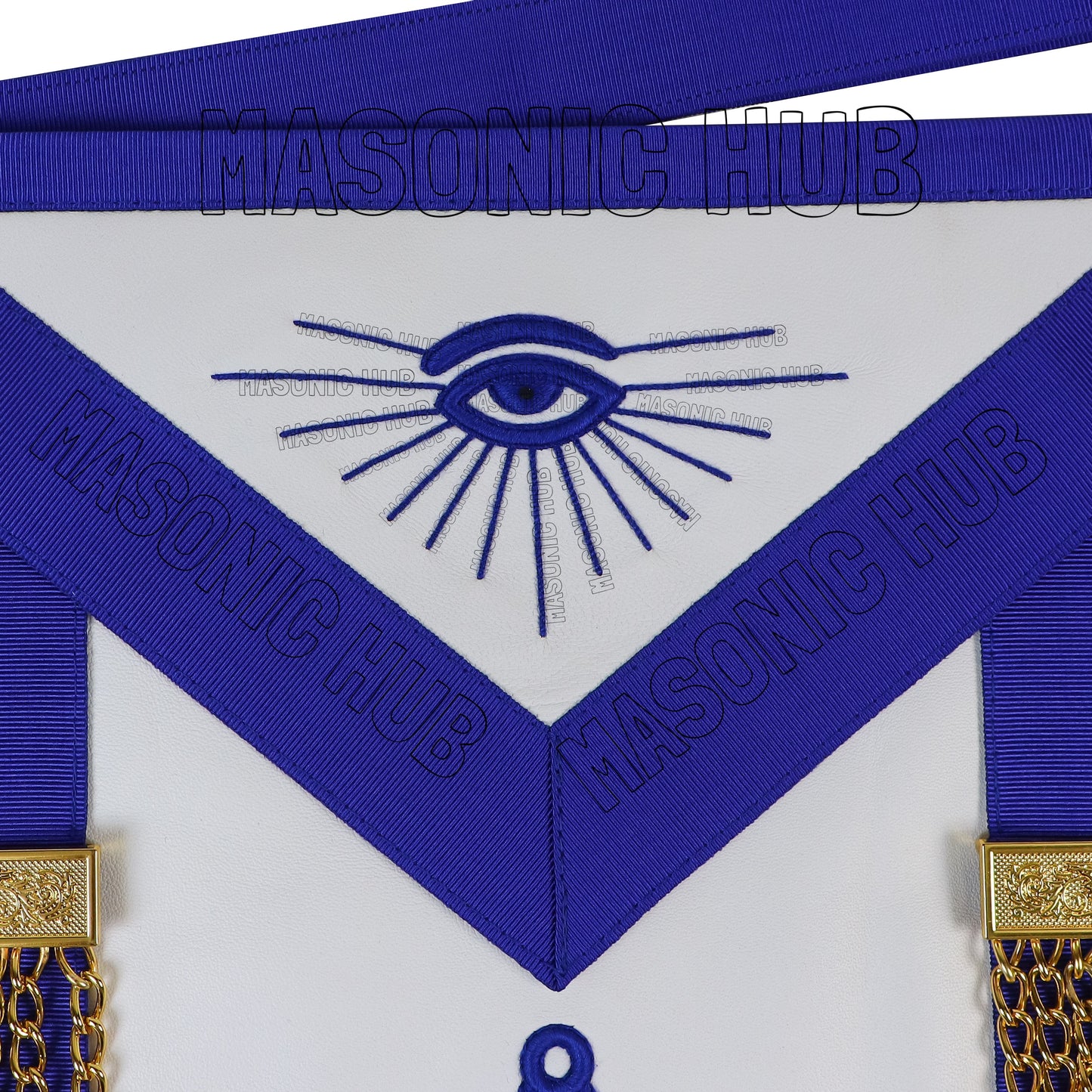 Handmade Masonic Past Master Apron – Premium Lambskin with Gold Metal Tassels