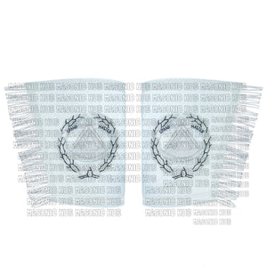 Handcrafted Masonic Regalia Grand Master Gauntlets Cuffs Embroidered with Fringe My Store