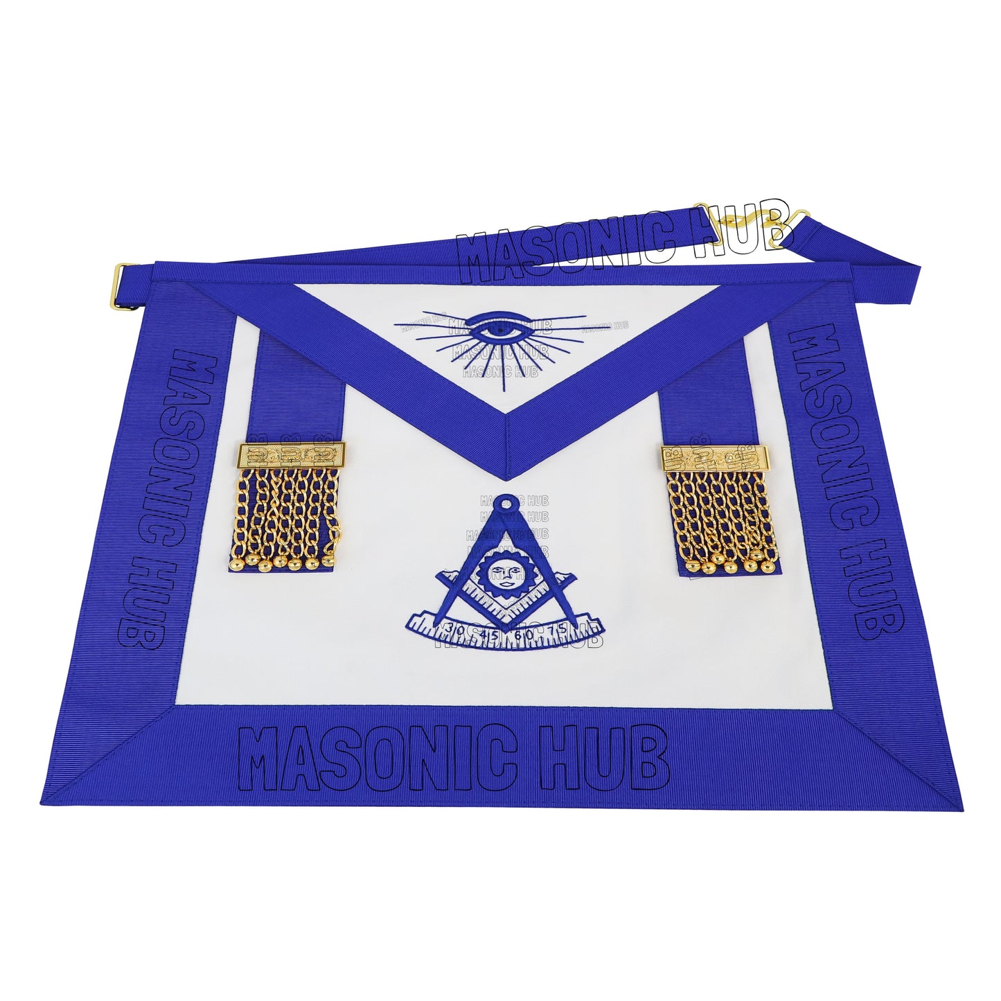 Handmade Masonic Past Master Apron – Premium Lambskin with Gold Metal Tassels