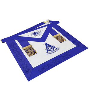 Handmade Masonic Past Master Apron – Premium Lambskin with Gold Metal Tassels Masonic Hub