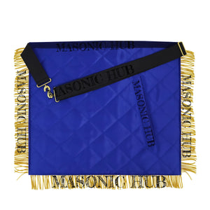 Past Master Skull & Cross Bones 100% Lambskin Masonic Apron - Handcrafted Masonic Hub