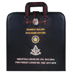 Custom Texas Masonic Apron Case - Embroidered with Texas Star, Compass & Square My Store
