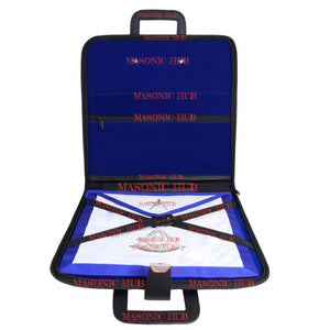 Masonic Hand Embroidered Customize Past Master Masonic Apron Case with Handle Masonic Hub