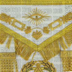 Masonic Regalia Grand Master 100% LAMBSKIN APRON With Chain Collar & Gauntlets My Store