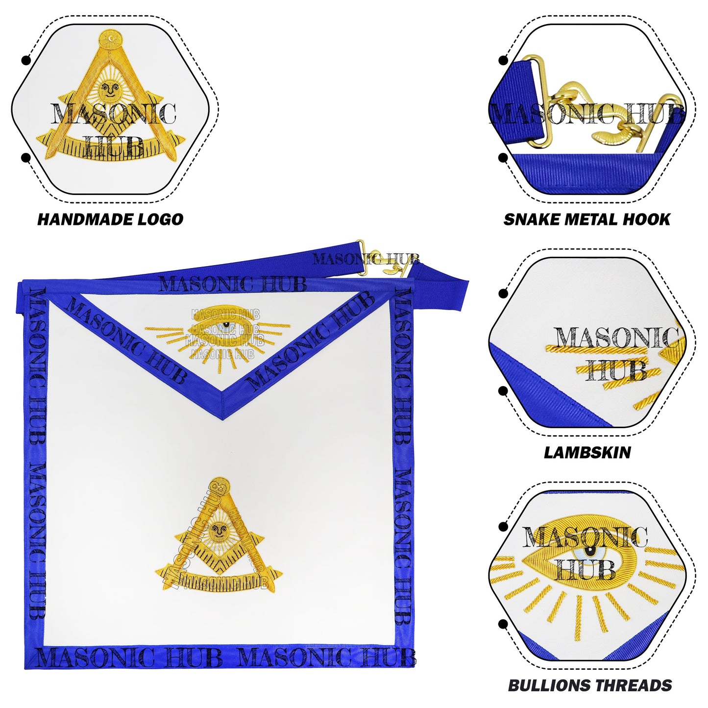 Texas Past Master Masonic Apron