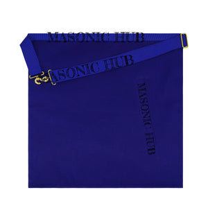Masonic Blue Lodge Past Master Apron - Texas Regulation Faux Leather Handcrafted Masonic Hub