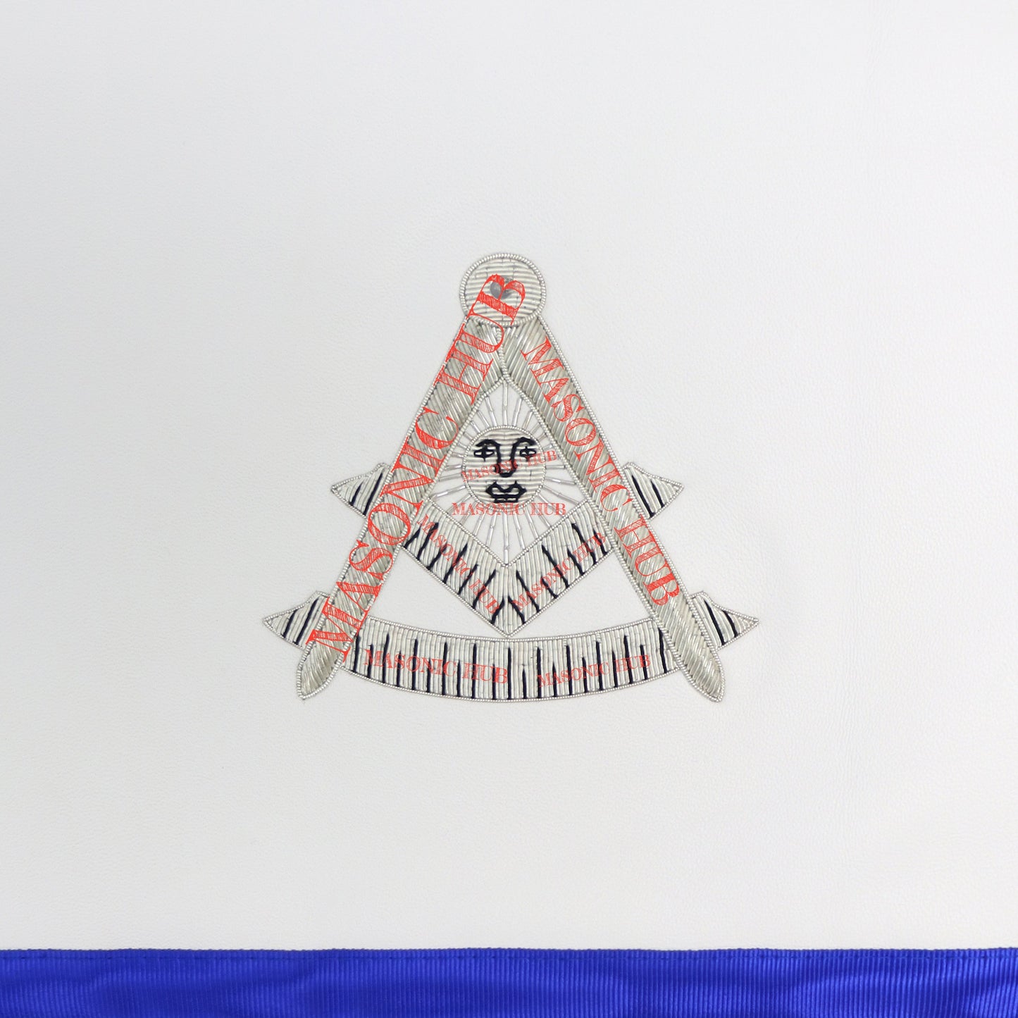 Texas Past Master Masonic Lambskin Apron -Real Leather, Hand-Embroidered Regalia