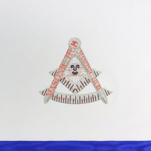 Texas Past Master Masonic Lambskin Apron -Real Leather, Hand-Embroidered Regalia My Store