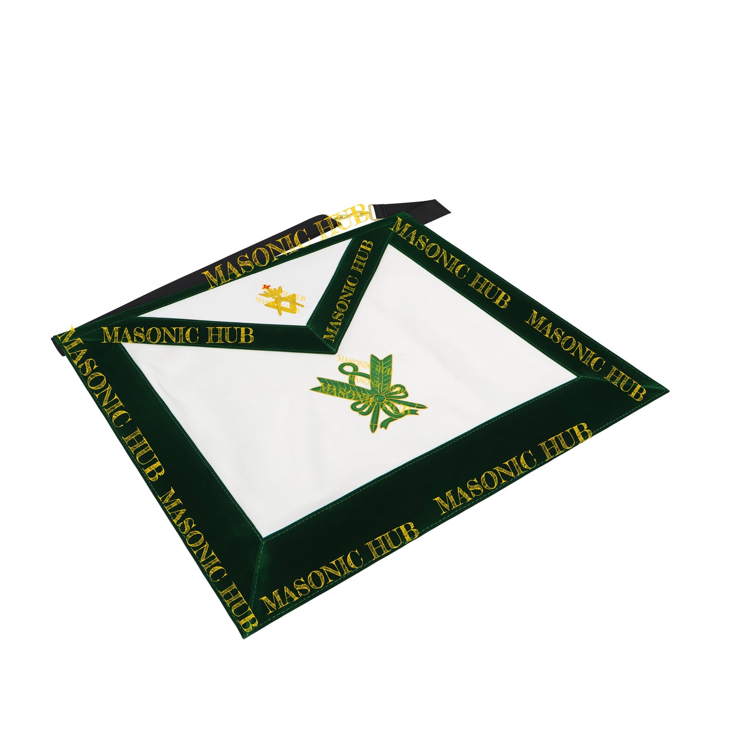 Grand Superintendent Allied Masonic Degrees Apron - Dark Green Velvet & Lambskin