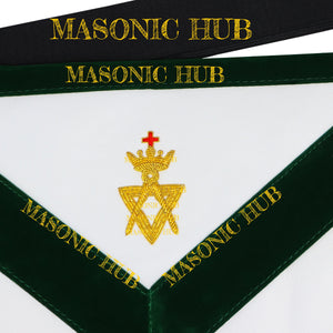 Grand Superintendent Allied Masonic Degrees Apron - Dark Green Velvet & Lambskin Masonic Hub