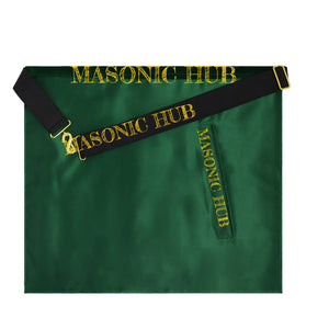 Grand Superintendent Allied Masonic Degrees Apron - Dark Green Velvet & Lambskin Masonic Hub