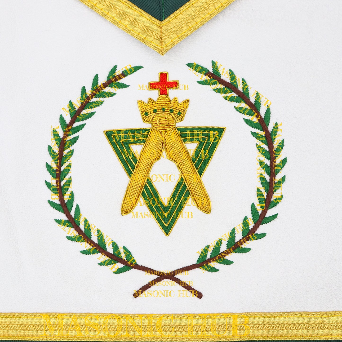 Handcrafted Allied Masonic Degrees (AMD) Sovereign Master Apron – Gold Fringe