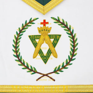 Handcrafted Allied Masonic Degrees (AMD) Sovereign Master Apron – Gold Fringe Masonic Hub