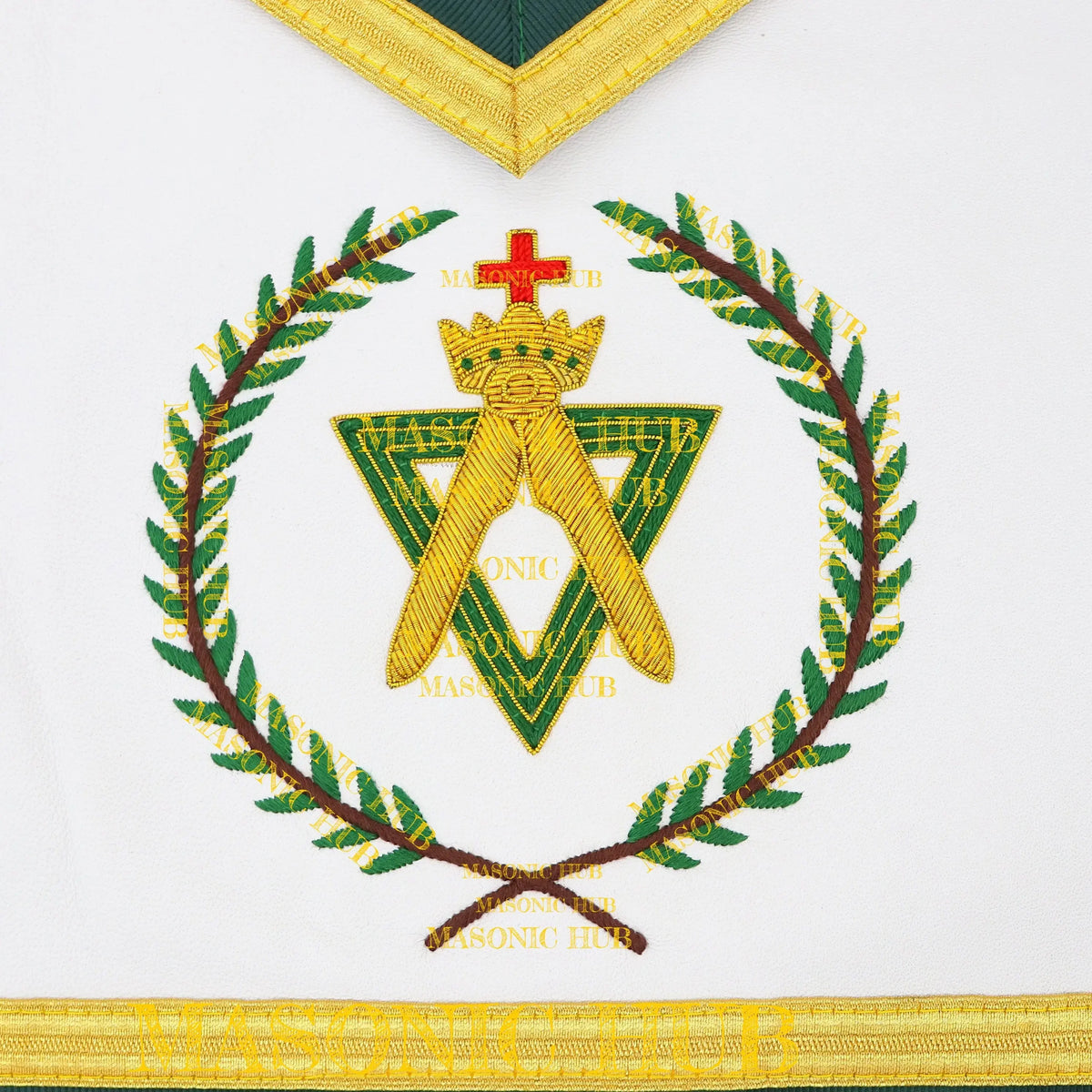 Handcrafted Allied Masonic Degrees (AMD) Sovereign Master Apron – Gold Fringe Masonic Hub