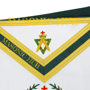 Handcrafted Allied Masonic Degrees (AMD) Sovereign Master Apron – Gold Fringe Masonic Hub