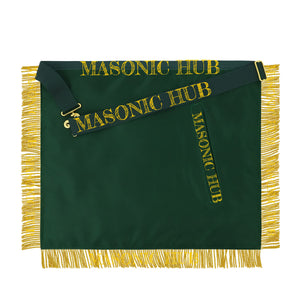 Handcrafted Allied Masonic Degrees (AMD) Sovereign Master Apron – Gold Fringe Masonic Hub