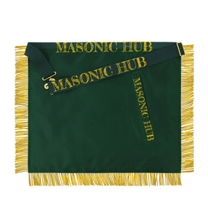 Handcrafted Allied Masonic Degrees (AMD) Sovereign Master Apron – Gold Fringe Masonic Hub