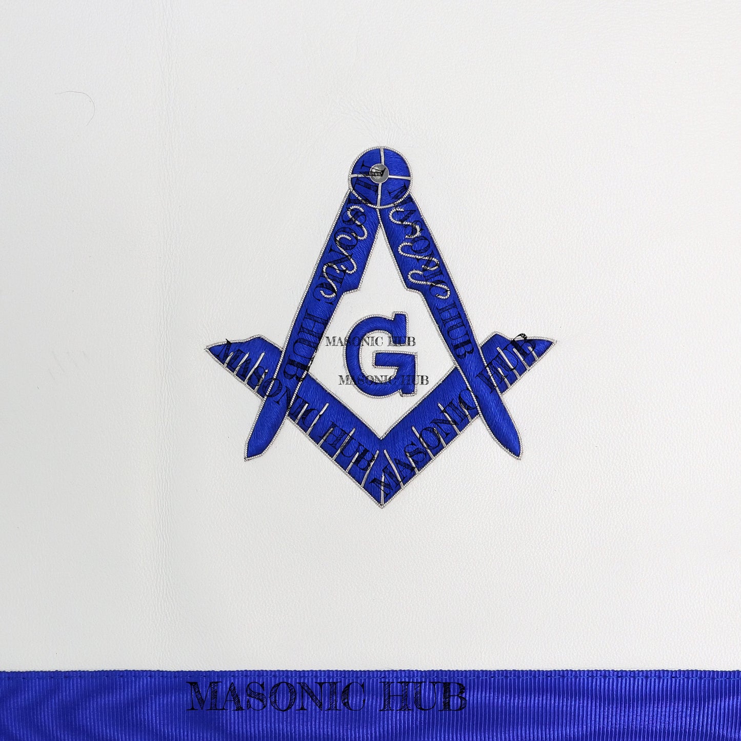 Masonic Texas Worshipful Master Apron – Lambskin Leather, Hand-Embroidered