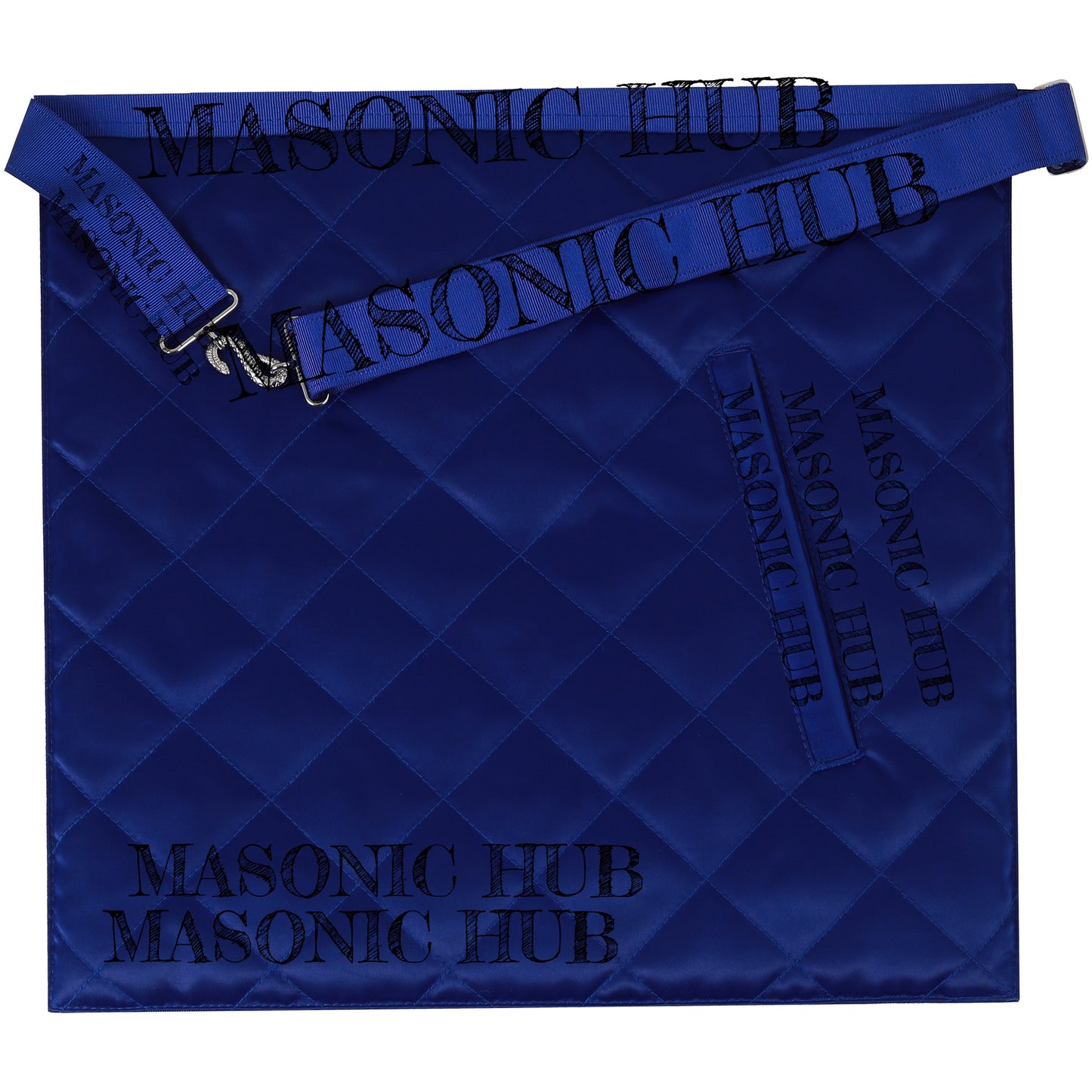 Texas Regulation Masonic Blue Lodge Officer Apron Set – 11-Piece Silver Embroidered Regalia with All-Seeing Eye