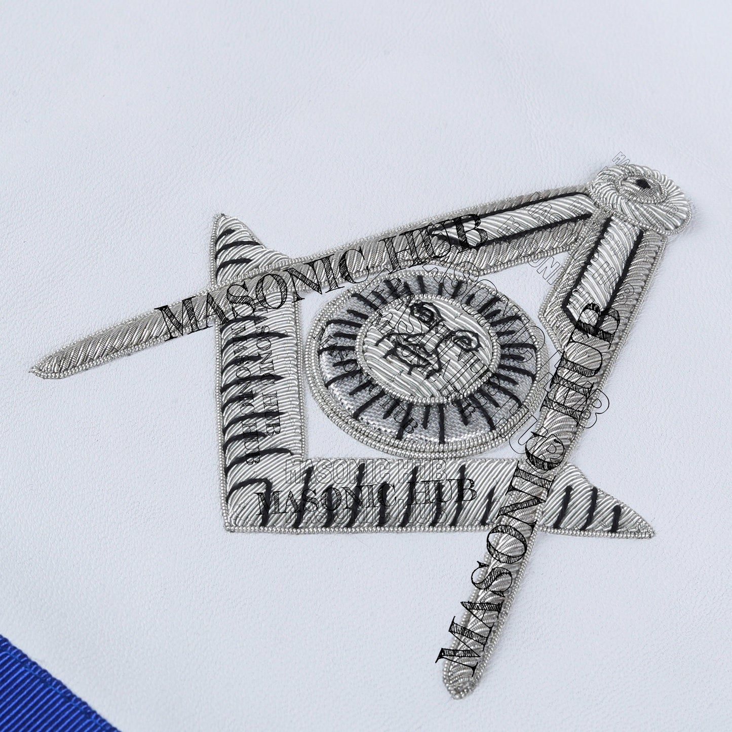Masonic Texas Regulation Senior Deacon Officer Apron with Eye - Handcrafted