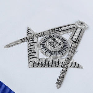 Masonic Texas Regulation Senior Deacon Officer Apron with Eye - Handcrafted My Store