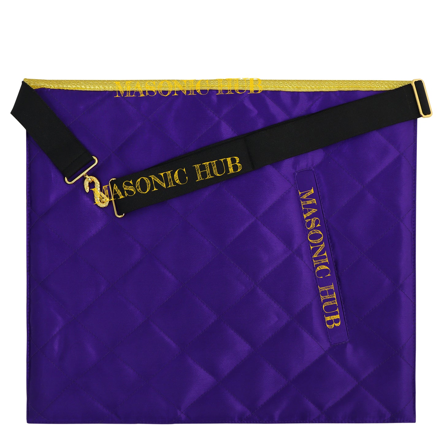 Handmade OES Masonic Apron Set – Eastern Star Apron with G Compass & Square, Chain Collar, Gloves, , and Apron Case