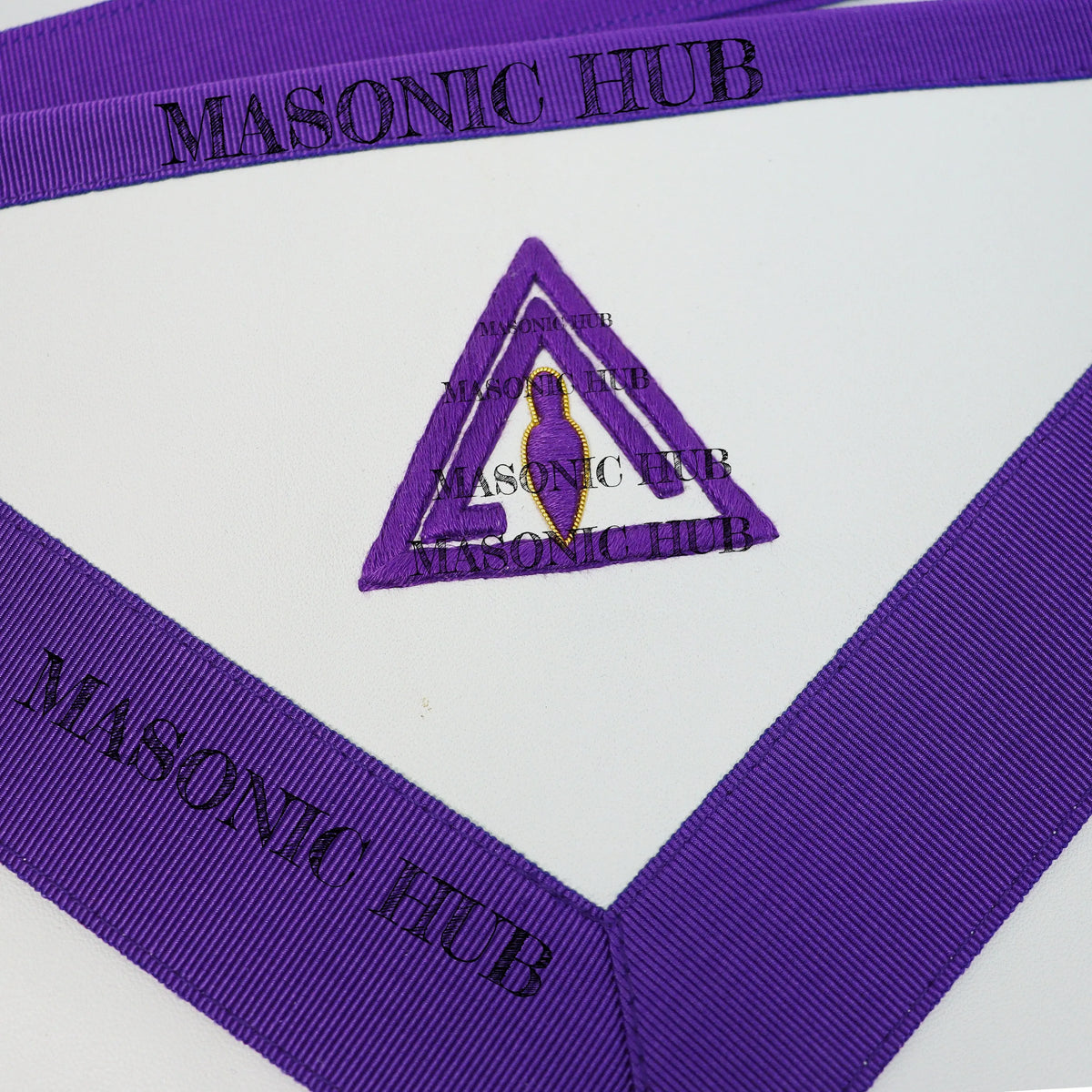 Masonic Royal & Select Masters Council Member Apron – Lambskin with Purple Trim Masonic Hub