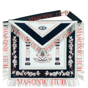 Masonic Past Master Lambskin Leather Apron - Hand Embroidered Freemason Regalia My Store