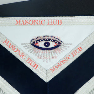 Masonic Past Master Lambskin Leather Apron - Hand Embroidered Freemason Regalia My Store