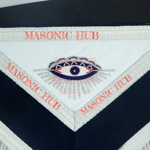 Masonic Past Master Lambskin Leather Apron - Hand Embroidered Freemason Regalia My Store