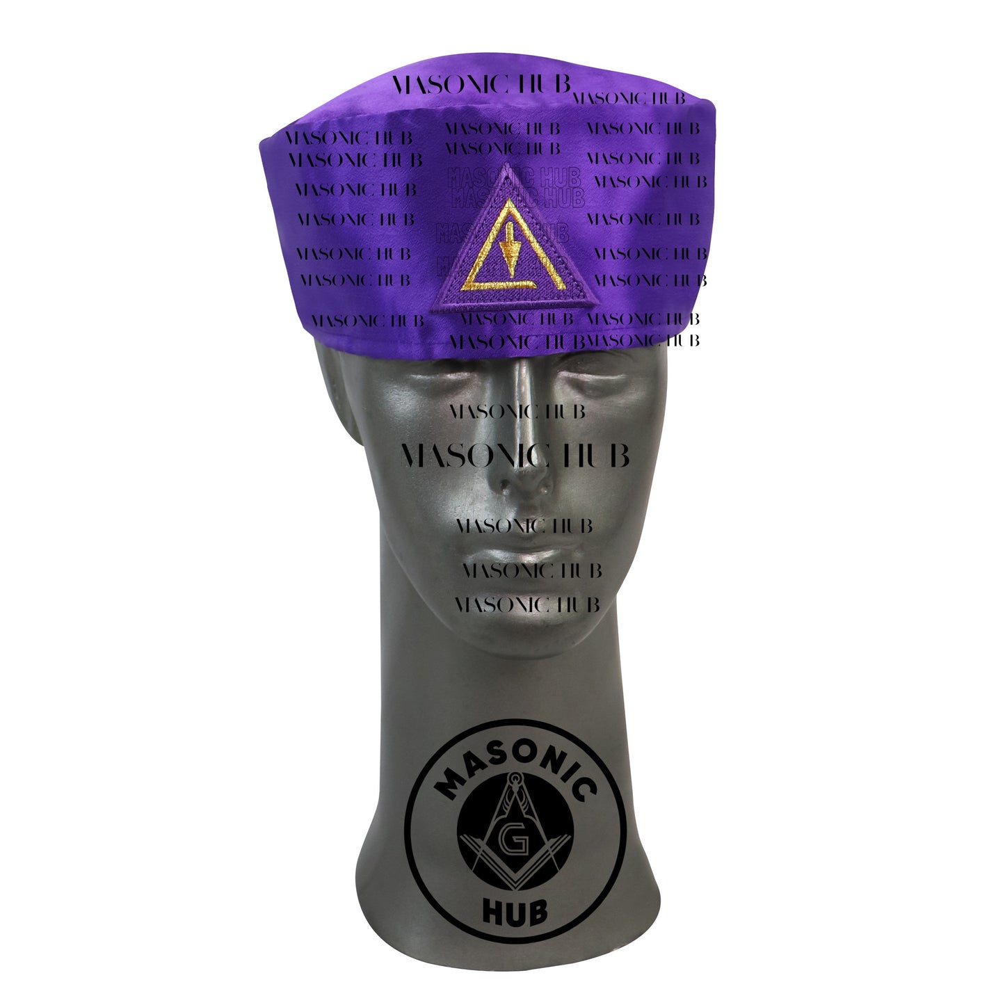 Freemason Cryptic Masons Regalia Cap – Purple Soft Hat with Cryptic Symbol