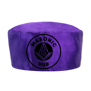 Freemason Cryptic Masons Regalia Cap – Purple Soft Hat with Cryptic Symbol Masonic Hub